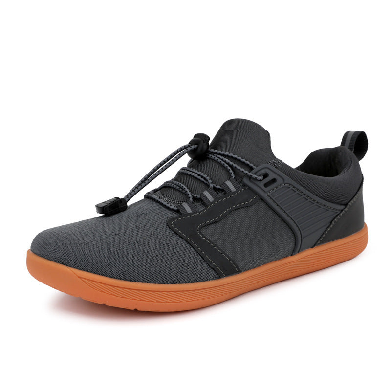 Plus Size Flying Woven Shoes Men's Wide Head Bare Feet Men's Breathable Non-slip