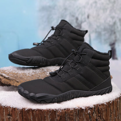 Five-finger Cotton Shoes Non-slip Snow Boots Waterproof Fleece-lined