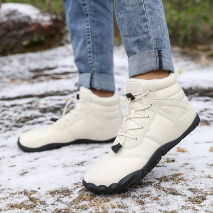 Five-finger Cotton Shoes Non-slip Snow Boots Waterproof Fleece-lined