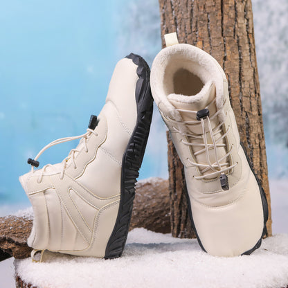 Five-finger Cotton Shoes Non-slip Snow Boots Waterproof Fleece-lined